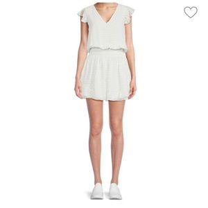 Ramy Brook - Simona Clip Dot Mini Blouson Dress - Size M